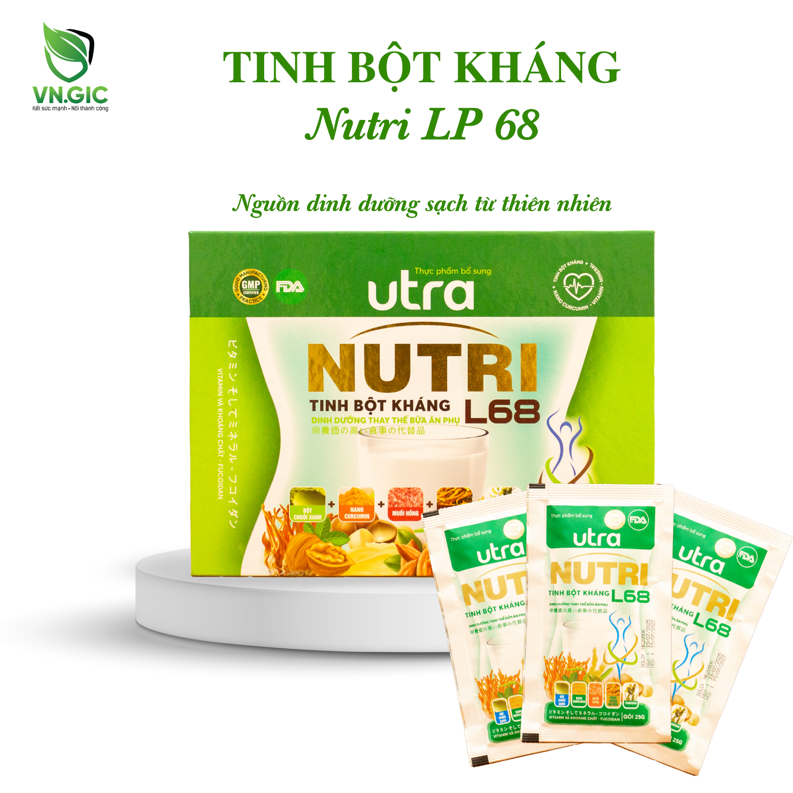 Sữa Tinh bột kháng Nutri L68  (20 gói)
